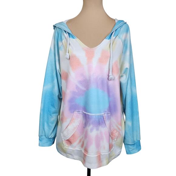 Boutique Tops - Tie Dye XL Hoodie Sweatshirt